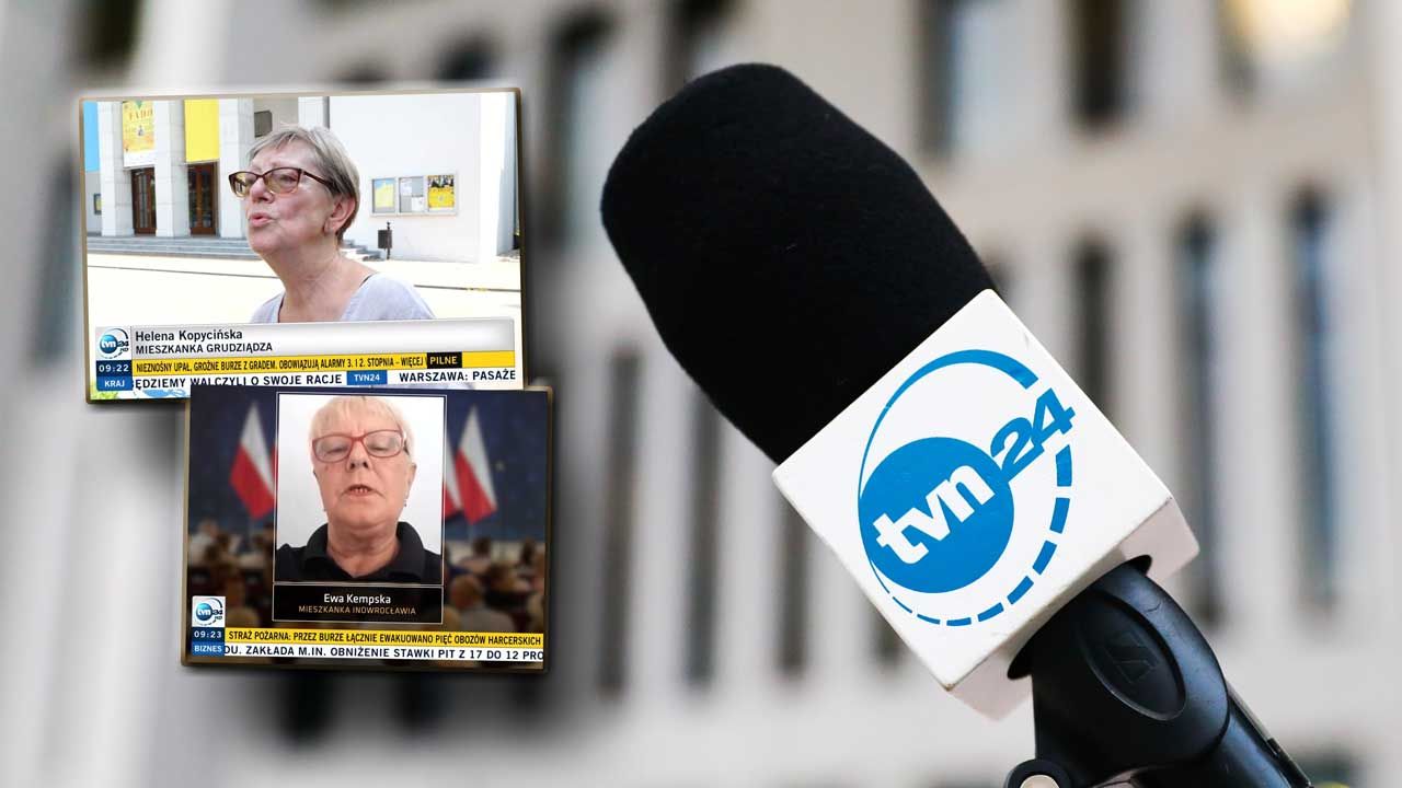 „Zwykli mieszkańcy” wg TVN24 (fot. Beata Zawrzel/NurPhoto via Getty Images; screen TVN24 z 1.06.2022) „Zwykli mieszkańcy” wg TVN24 (fot. Beata Zawrzel/NurPhoto via Getty Images; screen TVN24 z 1.06.2022)