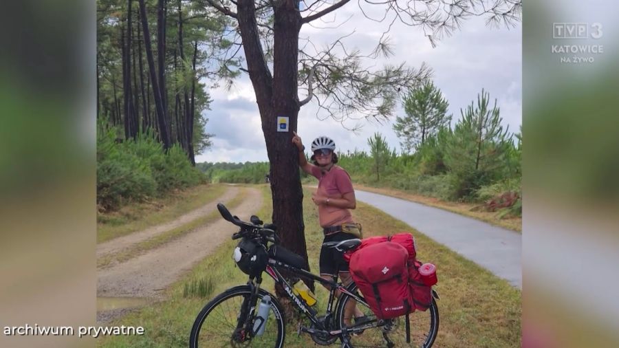 Anna Guzek pokonała na rowerze 3730 kilometrów. Fot. TVP3 Katowice