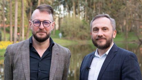 Віталь Рыжкоў і Віктар Шукеловіч. Фота: Белсат