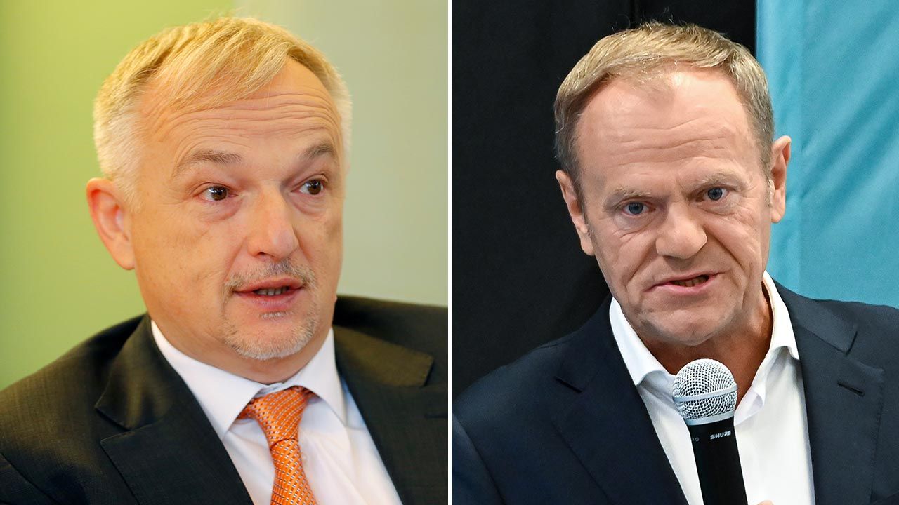 Zsolt Hernadi i Donald Tusk (fot. Forum/Reuters/Laszlo Balogh; PAP/Marcin Bielecki)