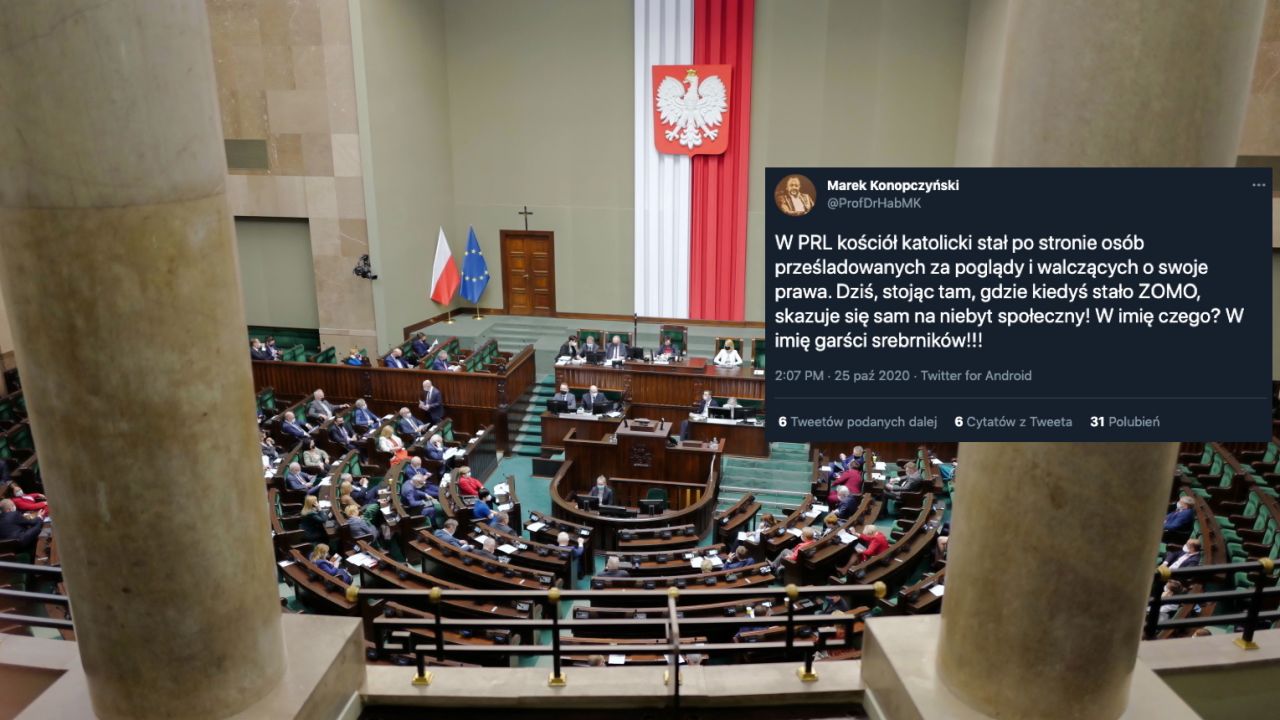 Marek Konopczyński z poparciem Porozumienia na Rzecznika Praw Obywatelskich (fot. PAP/Mateusz Marek) Marek Konopczyński z poparciem Porozumienia na Rzecznika Praw Obywatelskich (fot. PAP/Mateusz Marek)