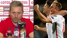 Jerzy Brzęczek i Kamil Grosicki (fot TVP Sport HD/PAP)