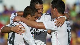 Javier Hernandez, Cristiano Ronaldo i James Rodriguez (fot. Getty Images)