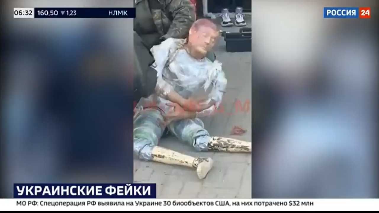 Propagandowy materiał na temat wojny w rosyjskiej telewizji Rossija24 (fot. TT/ilya_shepelin)