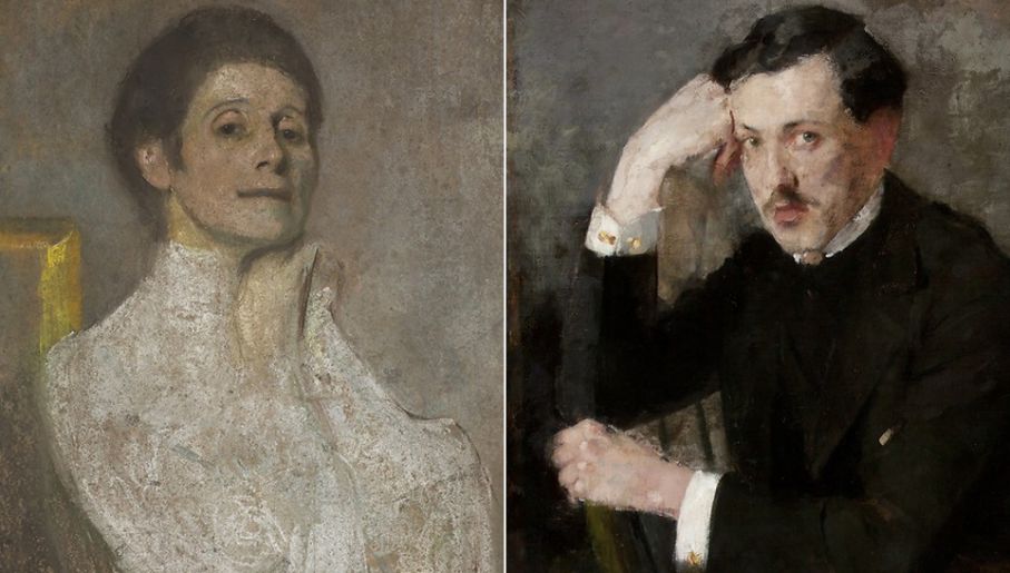 Olga Boznańska, od lewej „Autoportret” i „Portret Józefa Czajkowskiego” (fot. MNW)